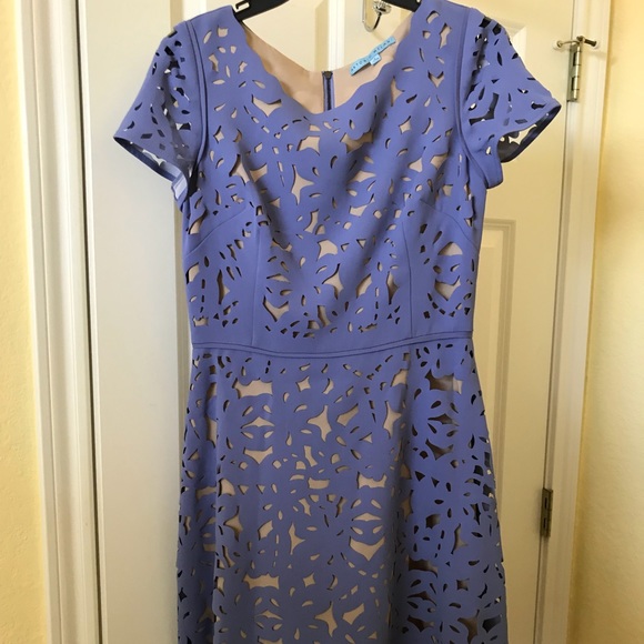 Purple Lace Cutout Dress - Picture 1 of 4